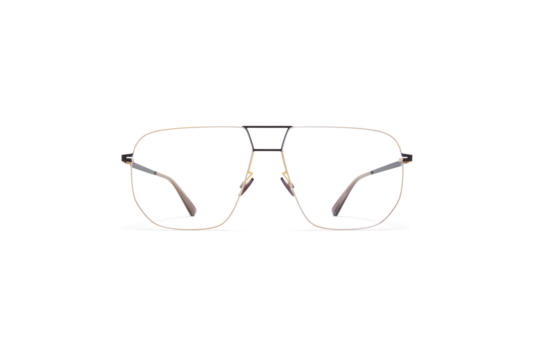 mykita-lessrim-rx-hiroto-gold-black-clear-front